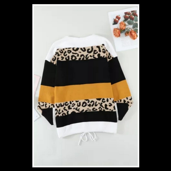 🎉HP🎉🧡Orange Leopard Sweater🧡 - Picture 6 of 7